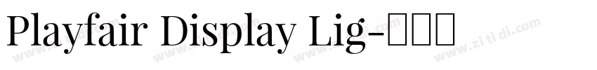 Playfair Display Lig字体转换